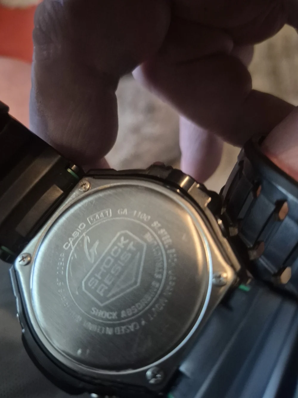 Casio G-Shock Black Watch with Green Highlights,this is A Gravity Master Ga-1100
